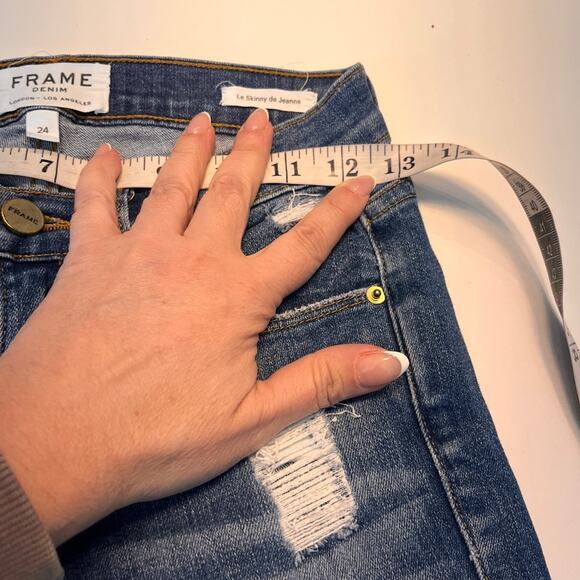 Frame Le Skinny de Jeanne Jeans in Hilltop Size 24 - Picture 9 of 11